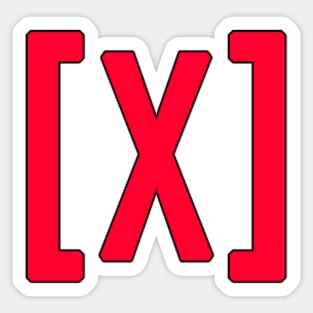 Letter X Minimalist Aesthetic Logo Sticker